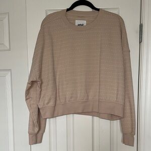 Aerie Beige Women's Crew Neck Sweater